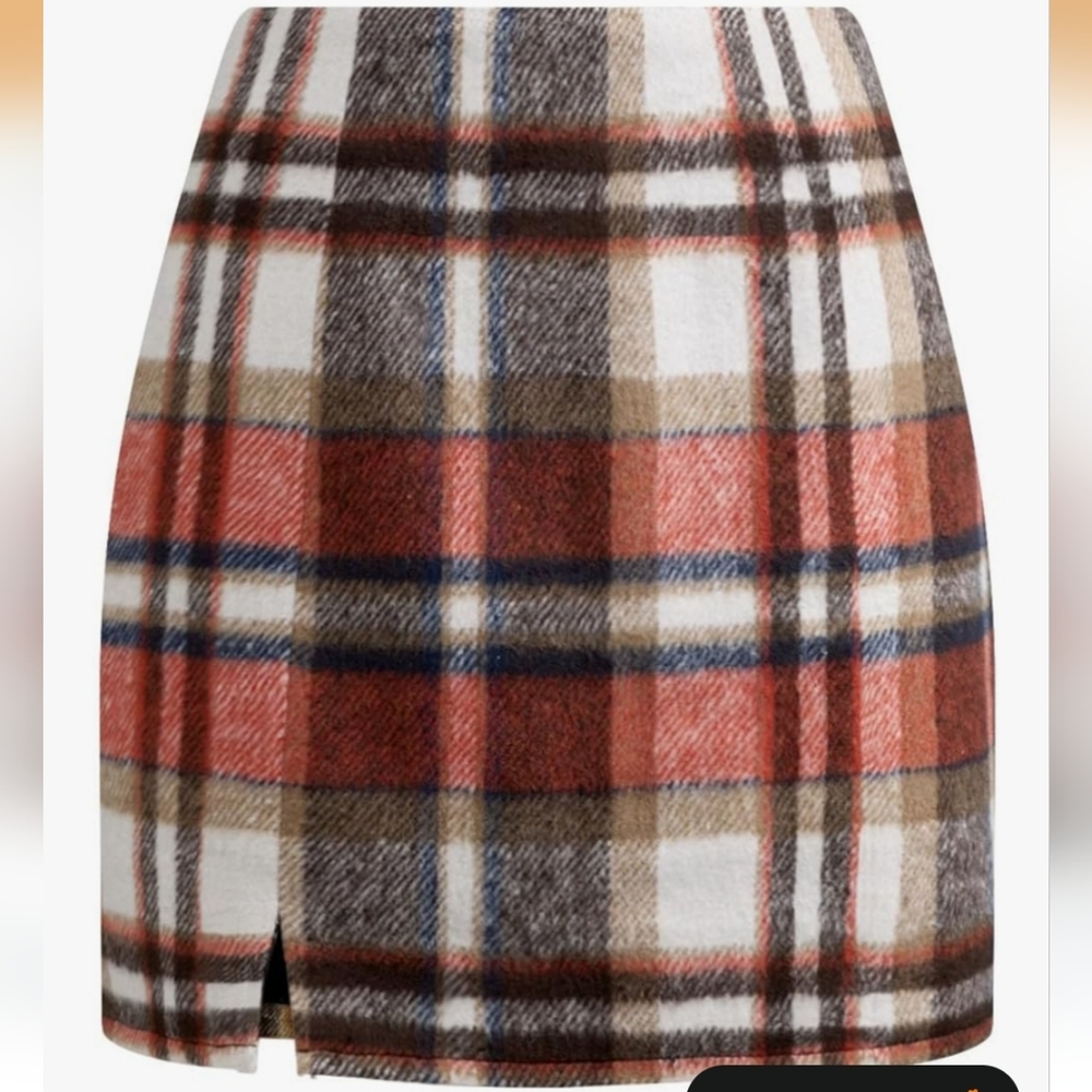 A1: Plaid Mini Skirts, High Waist Bodycon